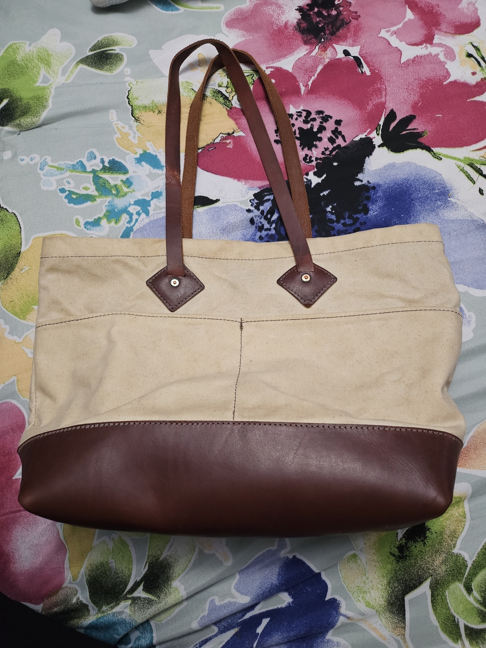 North End Bag Co. Waxed Canvas & Leather Tote